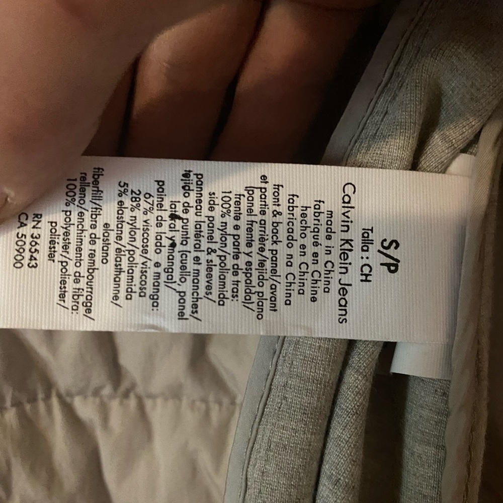 Cream/Gray colored Calvin Klein Jacket - Picture 3 of 7